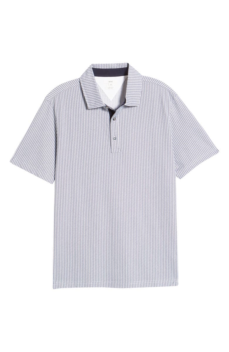 Brax Men's Pico Geometric Print Cotton Blend Polo, Alternate, color, White