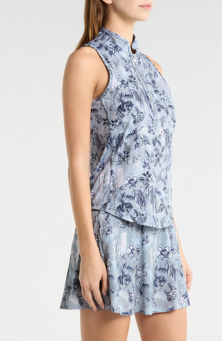 Greyson Night Lurk Sleeveless Half Zip Top, Alternate, color, Bluestone