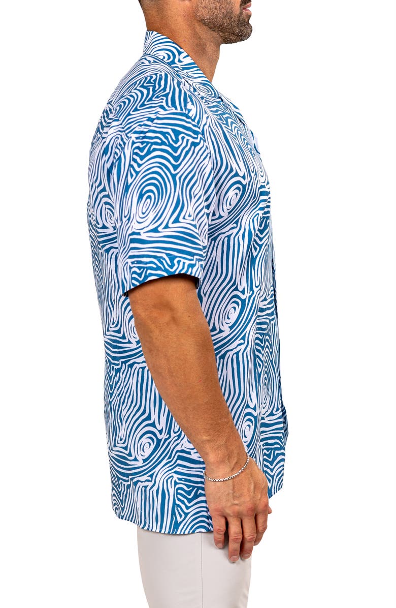 Maceoo Apachi Marthyr0250 Blue Camp Shirt, Alternate, color, 