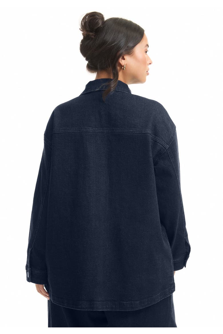 Denim Utility Jacket, Alternate, color, DARK RINSE