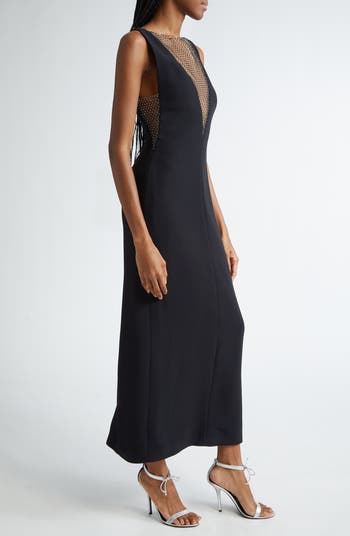 STELLA MCCARTNEY★素敵！BLACK SLEEVELESS LONG FRINGED DRESS STELLA MCCARTNEY BLACK SLEEVELESS FRINGE DRESS
