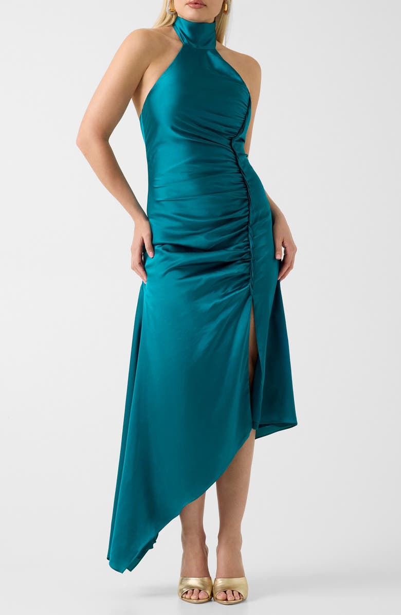 Marciano Evelina Sleeveless Halter Midi Dress, Main, color, 