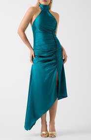 Marciano Evelina Sleeveless Halter Midi Dress