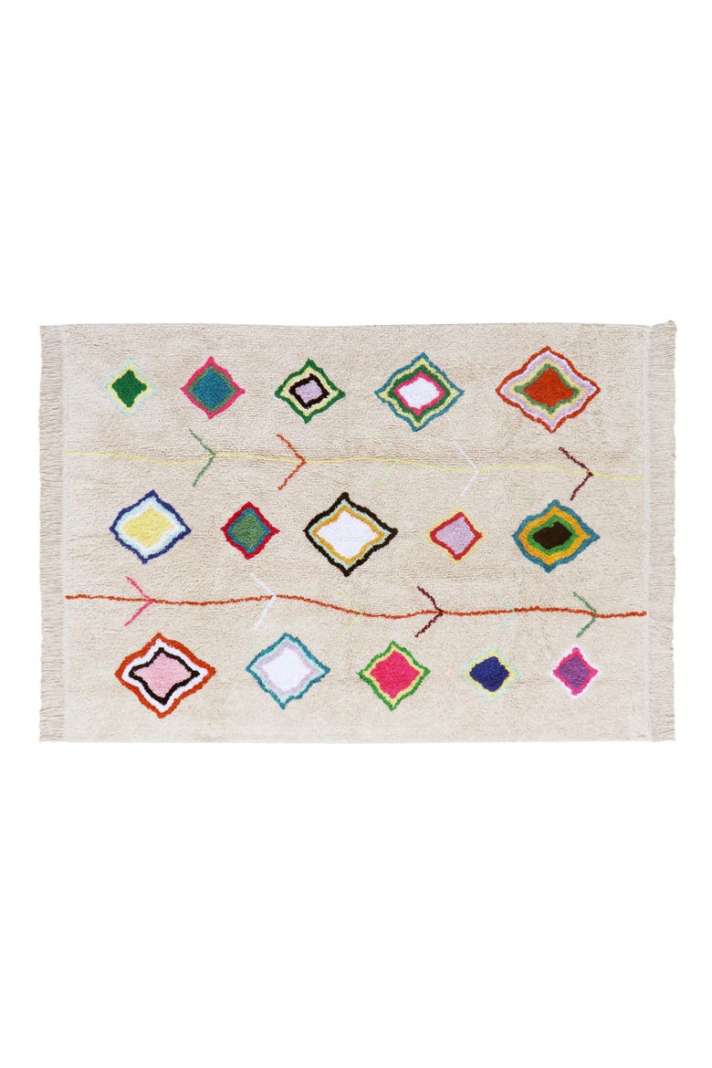 Kaarol Washable Cotton Rug, Main, color, BROWN TONES