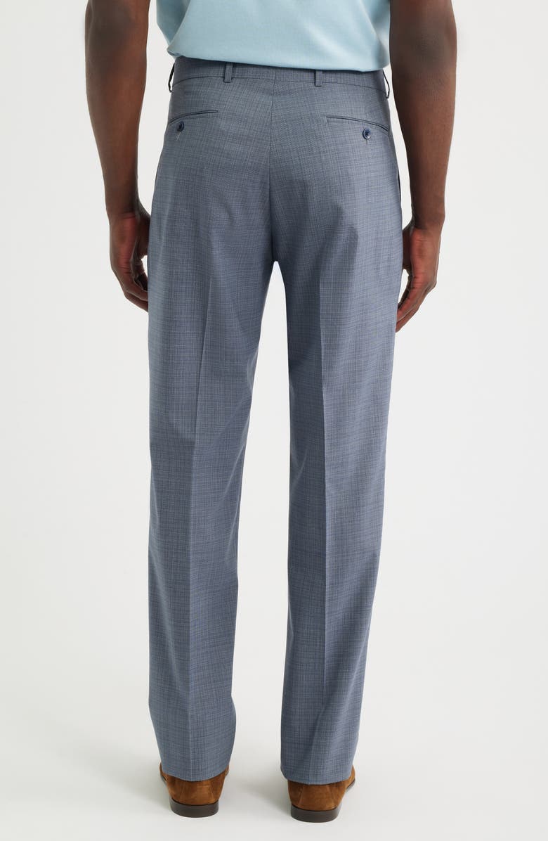 Berle Luxury Performance Flat Front Multiscreen Check Dress Pants, Alternate, color, Blue