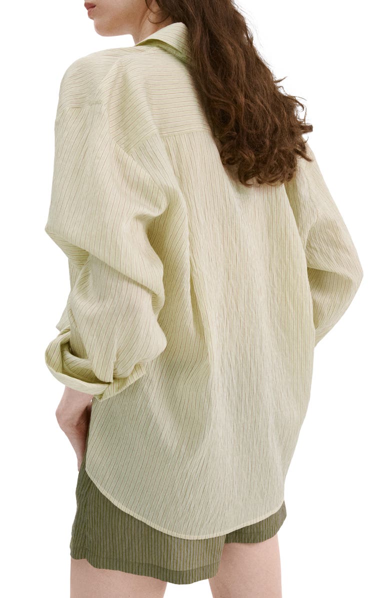MANGO Relaxed Fit Stripe Button-Up Shirt, Alternate, color, 