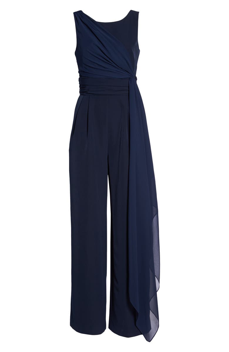Eliza J Cascading Tie Jumpsuit, Alternate, color, 