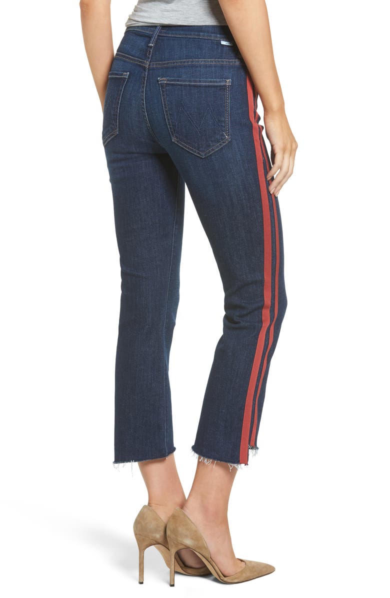 MOTHER 'The Insider' Crop Step Fray Jeans, Alternate, color,