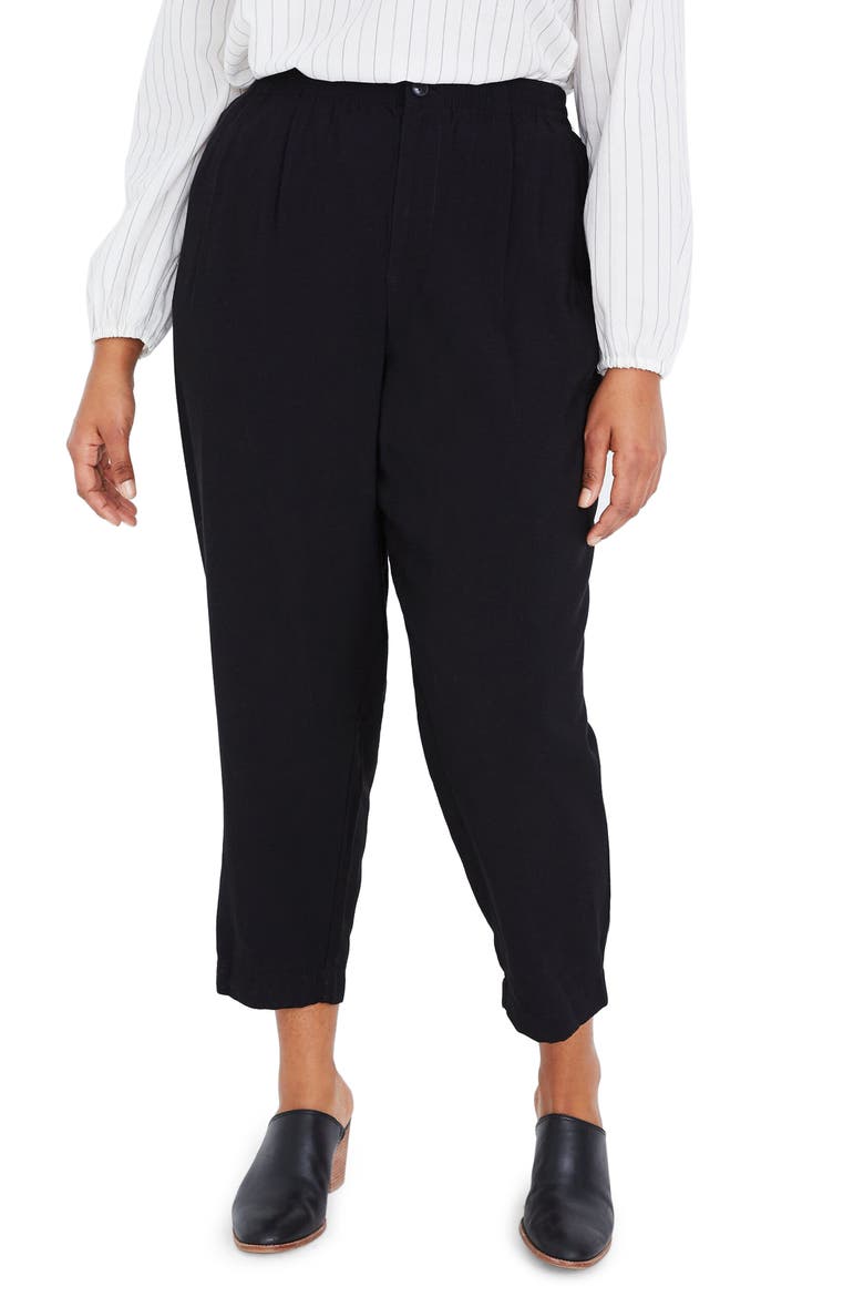 Drapey Track Trousers, Alternate, color, TRUE BLACK