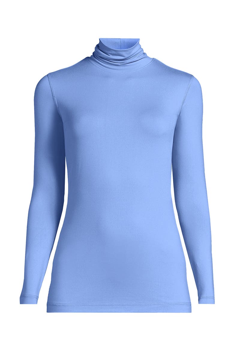 Plus Size Baselayer Cozy Thermaskin Turtleneck Top, Alternate, color, Clear Blue Sky