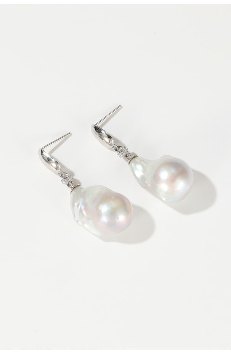 Classicharms Doris Freshwater Baroque Pearl Drop Earrings, Alternate, color, Silver
