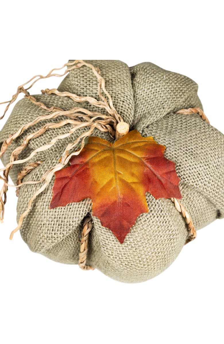 Northlight Burlap and Jute Fall Harvest Pumpkin Decoration - 6.75", Alternate, color, 