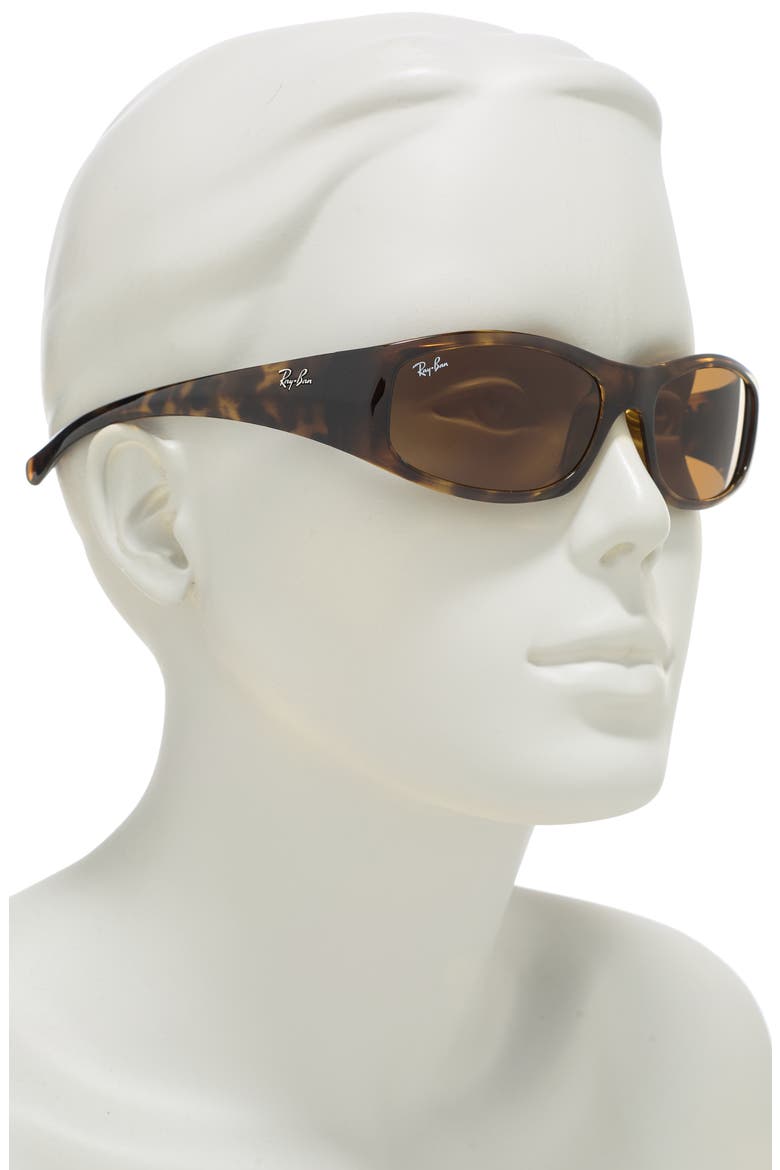 57mm Rectangle Sunglasses, Alternate, color, HAVANA / CRYSTAL BROWN