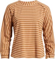 Wit & Wisdom Stripe Three Quarter Sleeve Top