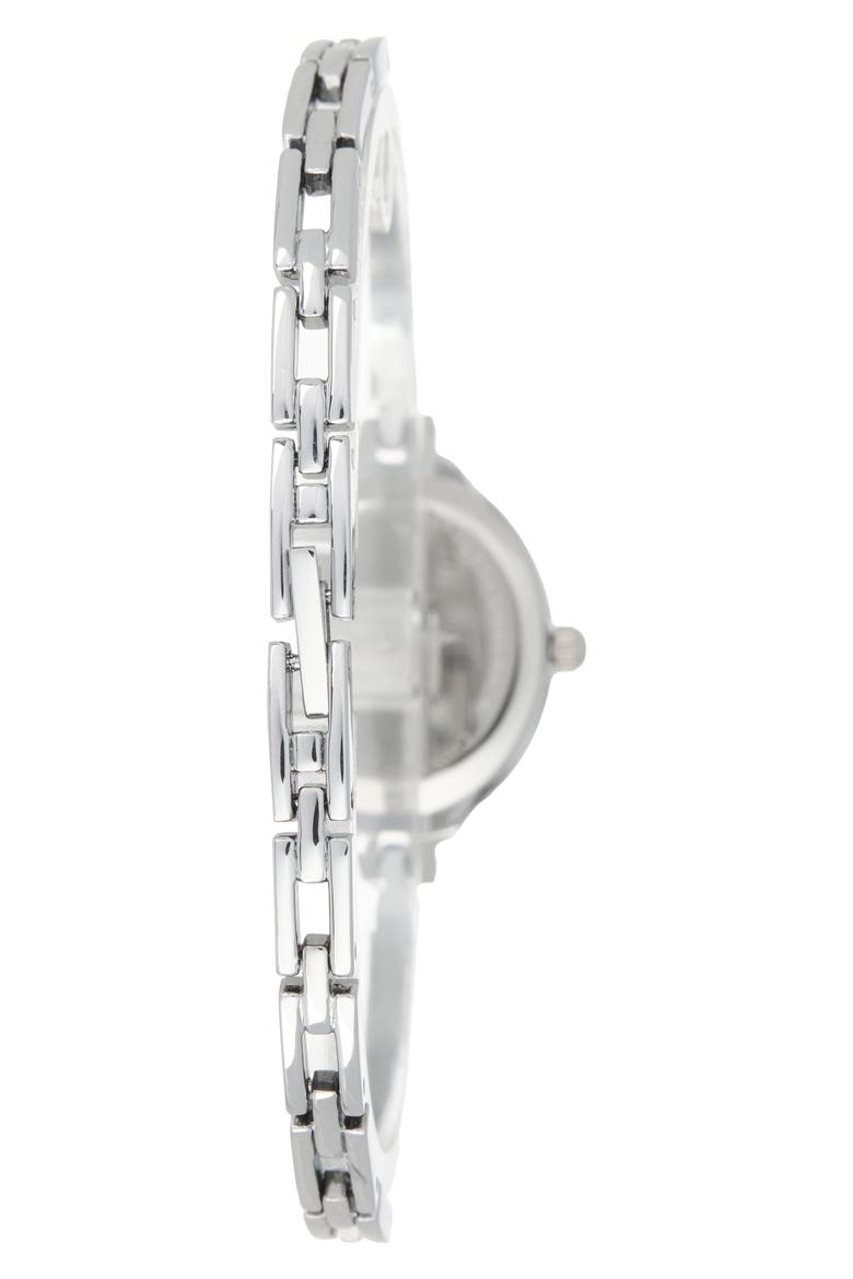Sleek Band Bracelet Watch, Main, color, BLACK AND SILVER