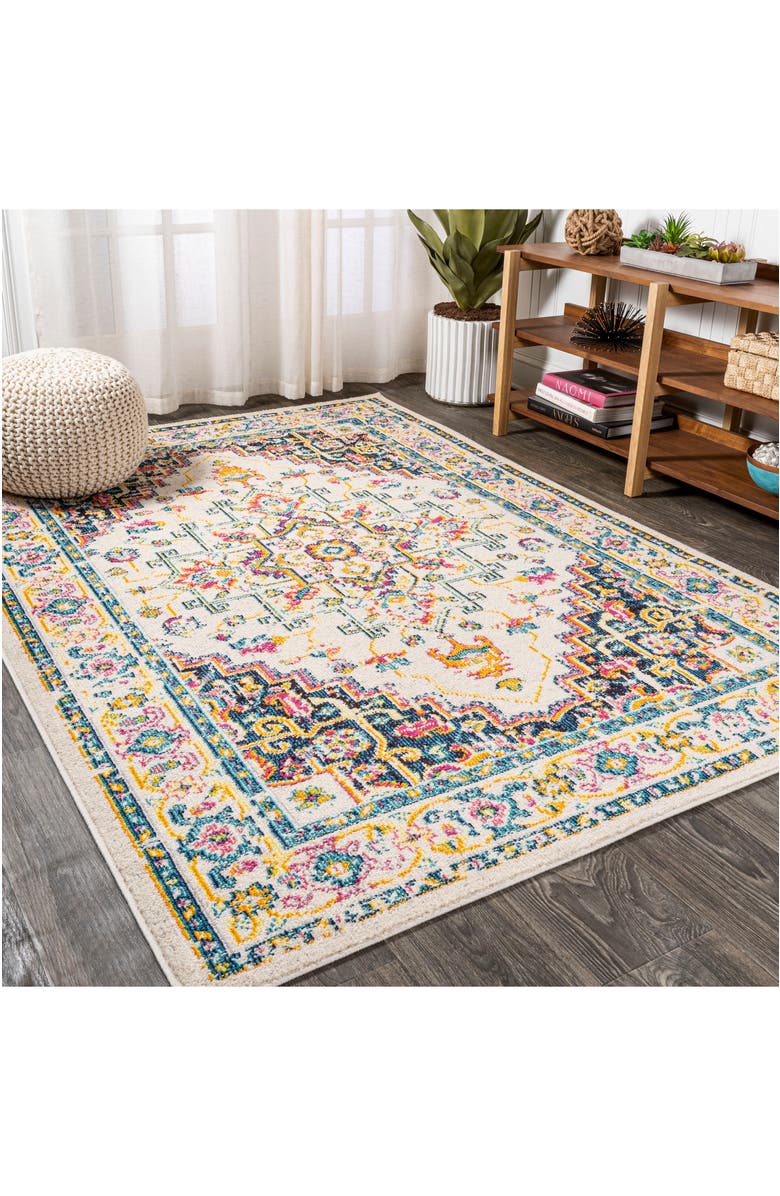 JONATHAN Y Brooklyn Geometric Medallion Area Rug, Alternate, color, Beige/Ivory