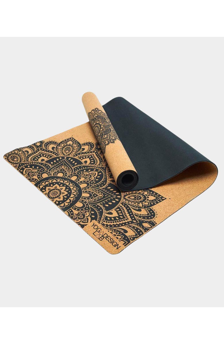 Yoga Design Lab Cork Yoga Mat 3.5mm, Alternate, color, Mandala Black