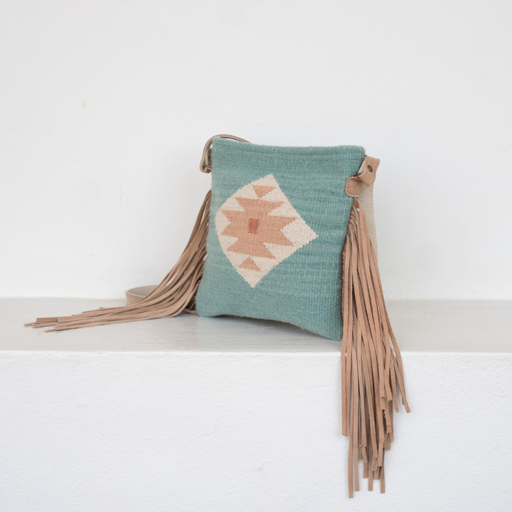 Flor de Cielo Fringe Crossbody, Alternate, color, Sky