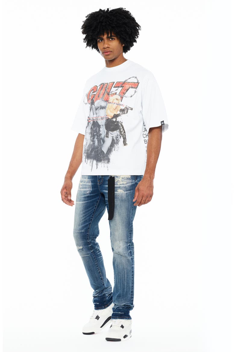 Graphic Boxy Oversized T-Shirt, Alternate, color, WHITE