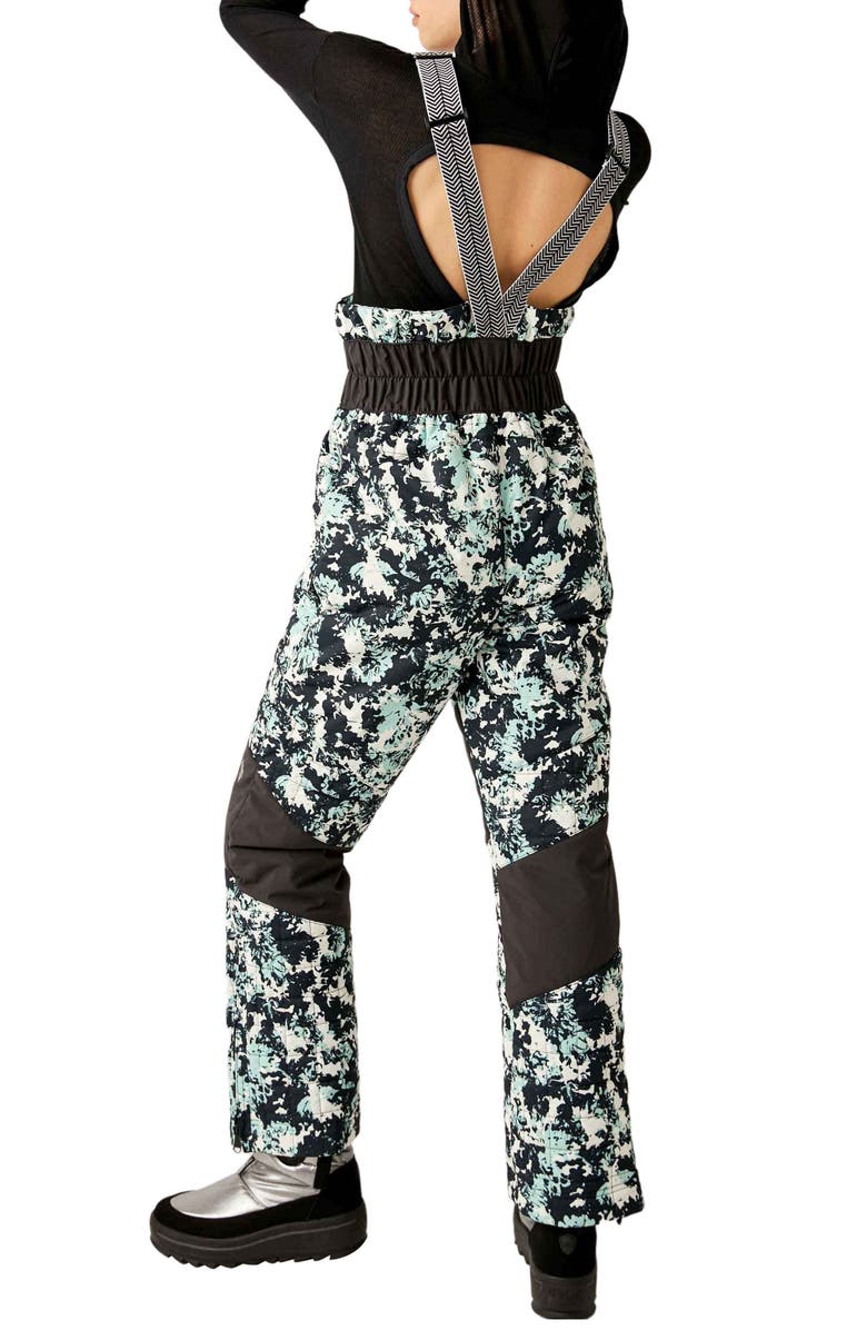 FREE PEOPLE MOVEMENT All Prepped Waterproof Snow Bib, Alternate, color, Wild Floral Combo