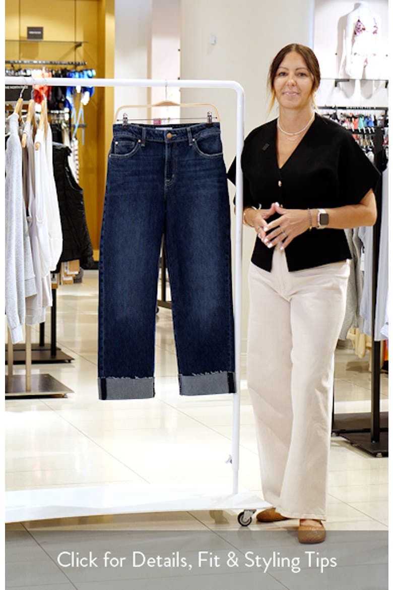 Cuffed High Waist Straight Leg Jeans video