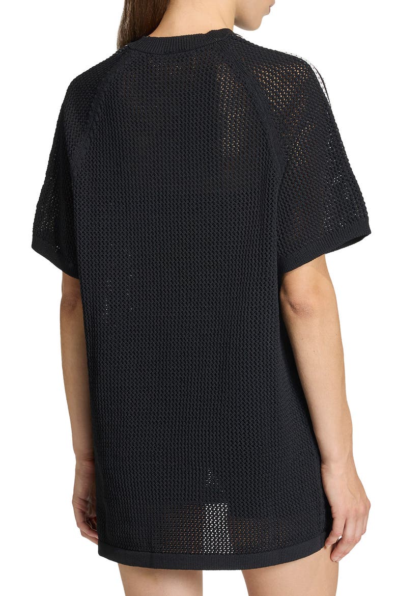 Open Knit Minidress, Alternate, color, BLACK