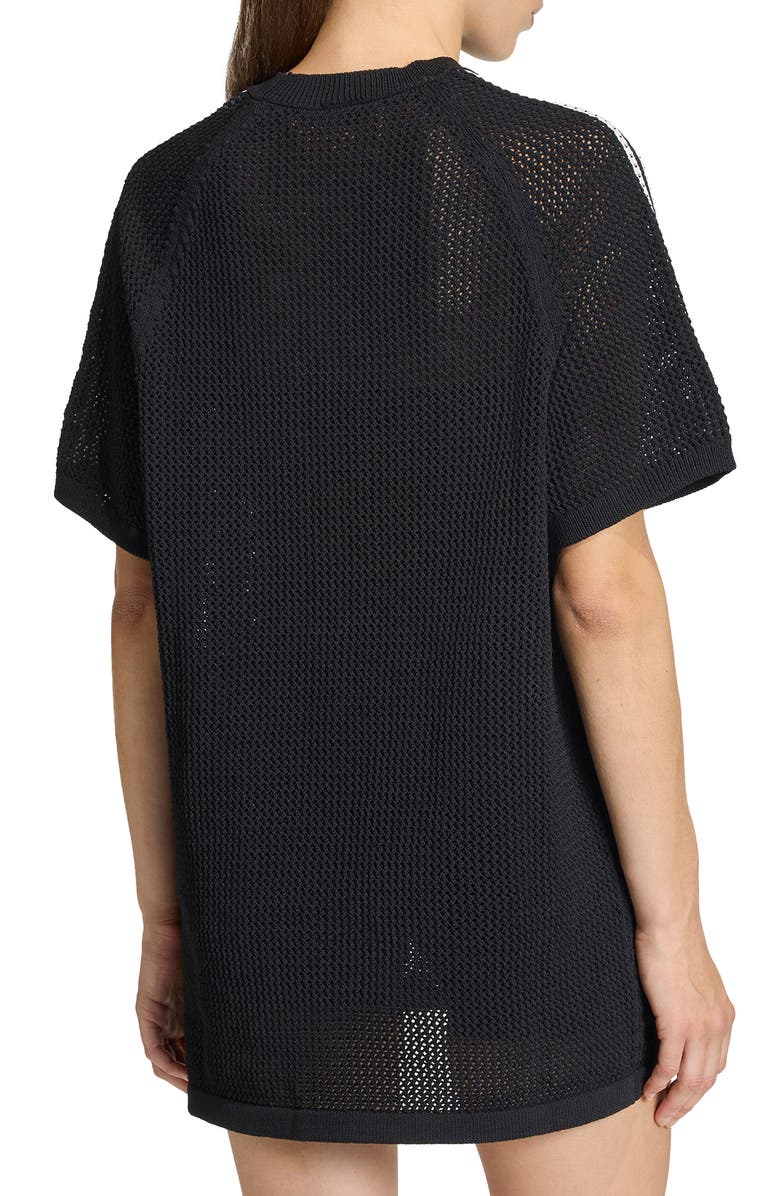 adidas Originals Open Knit Minidress, Alternate, color, Black