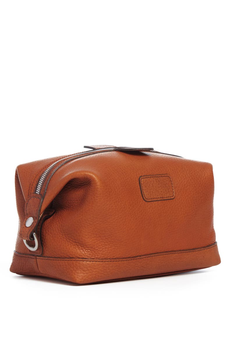 Ryder Leather Dopp Kit, Alternate, color, Pebbled Tan