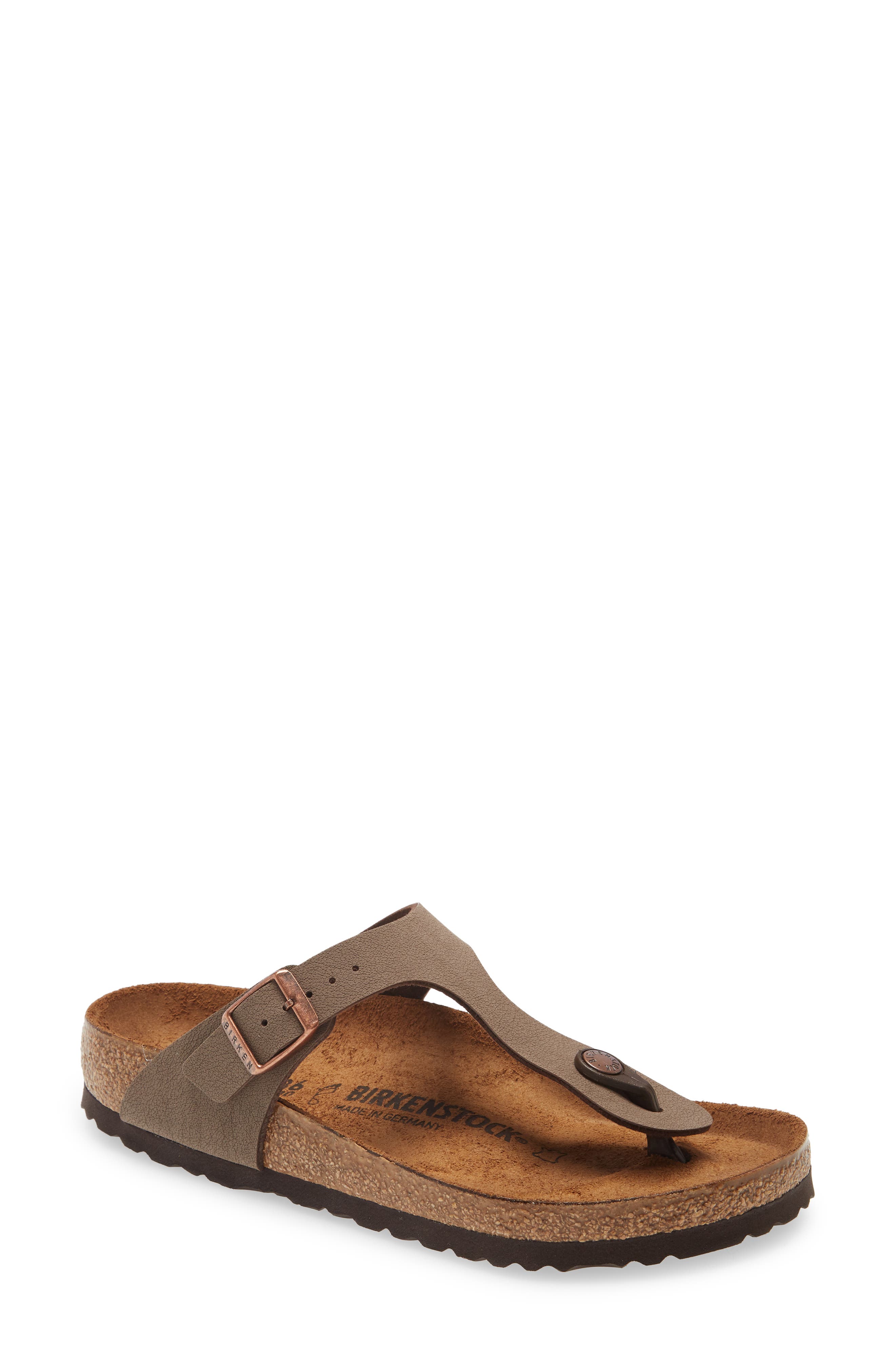 Birkenstock Gizeh Birko-Flor Sandal, Main, color, Brown