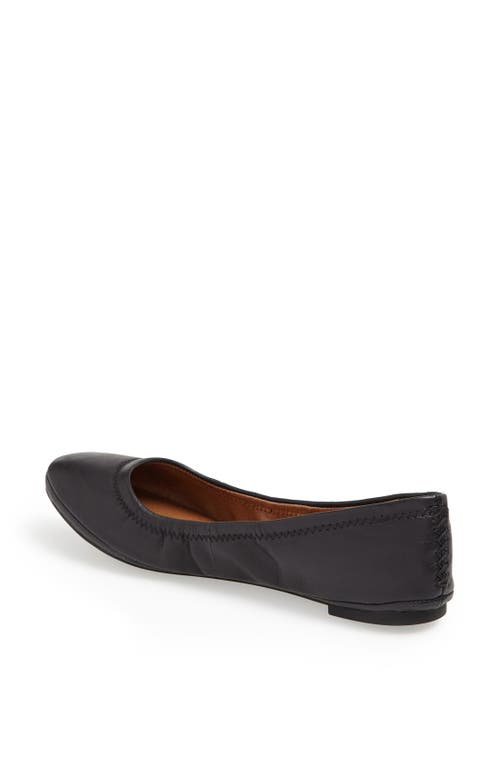 Lucky Brand Emmie Womens Leather Ballet Flats In Black