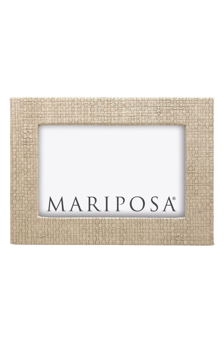 Mariposa Coconut Grove Grasscloth 4 x 6-Inch Picture Frame, Alternate, color, Beige