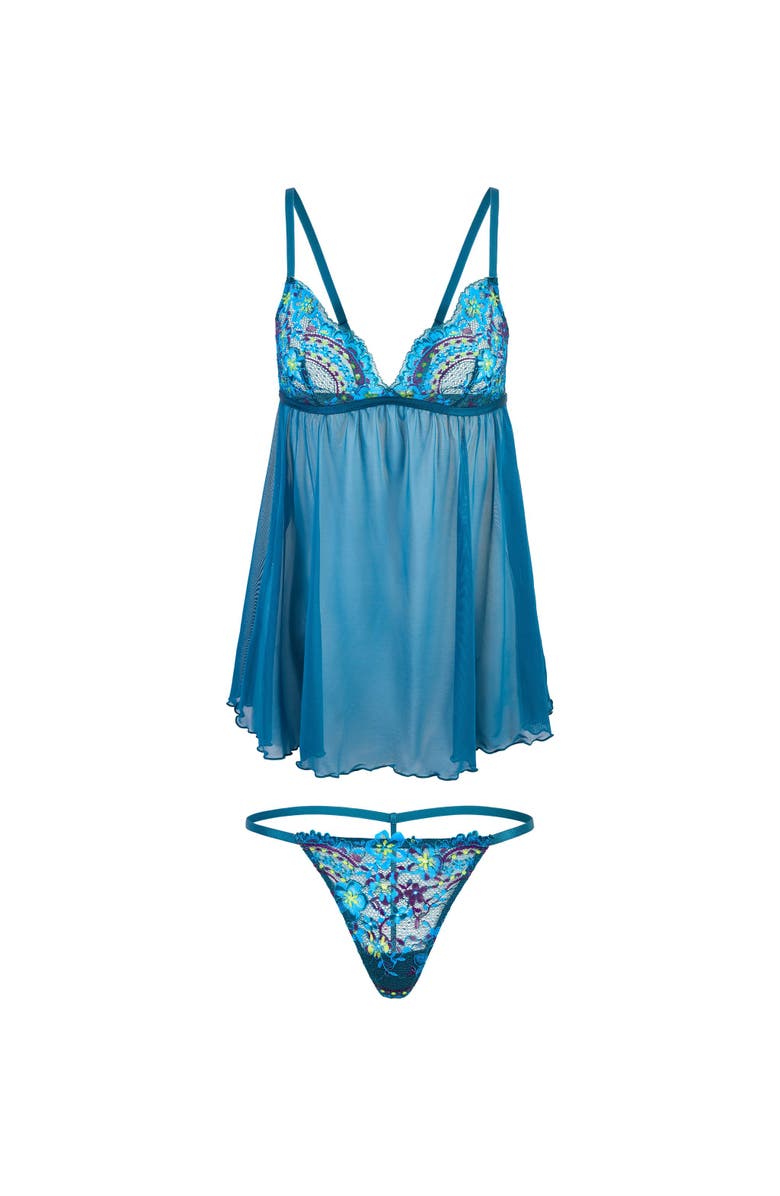 Adore Me Anatta Babydoll & G-String Set Lingerie, Alternate, color,