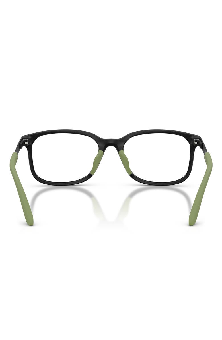 Emporio Armani 49mm Pillow Optical Glasses, Alternate, color, Matte Black / Demo Lens