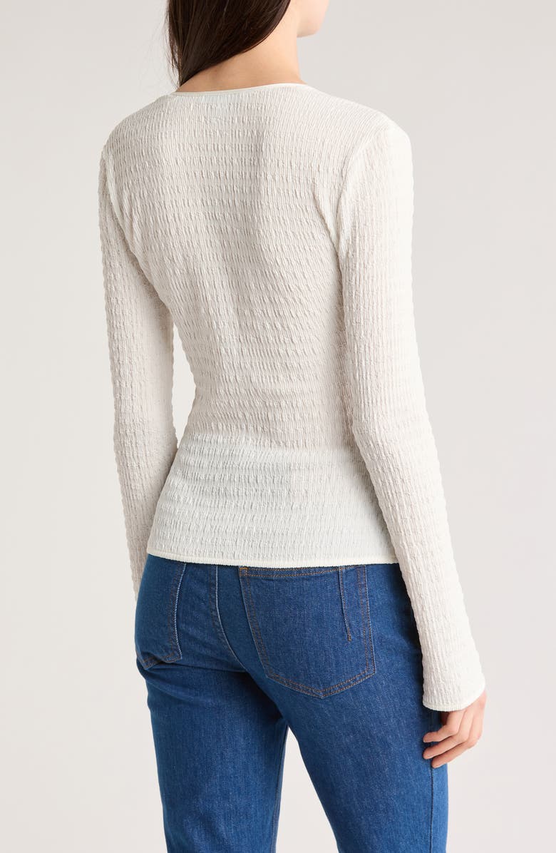 Derek Lam 10 Crosby Esmee Long Sleeve Smocked Button-Up Top, Alternate, color, 