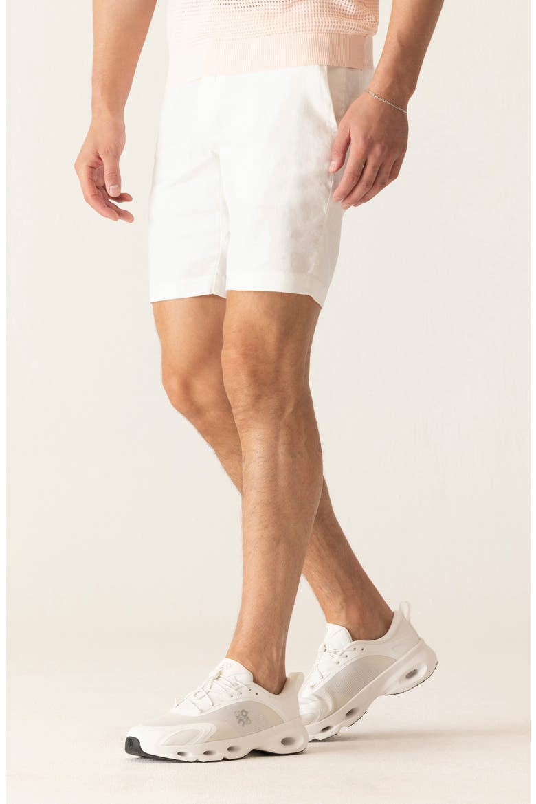 Oasis 8.5-Inch Linen Blend Bermuda Shorts, Alternate, color, WHITE