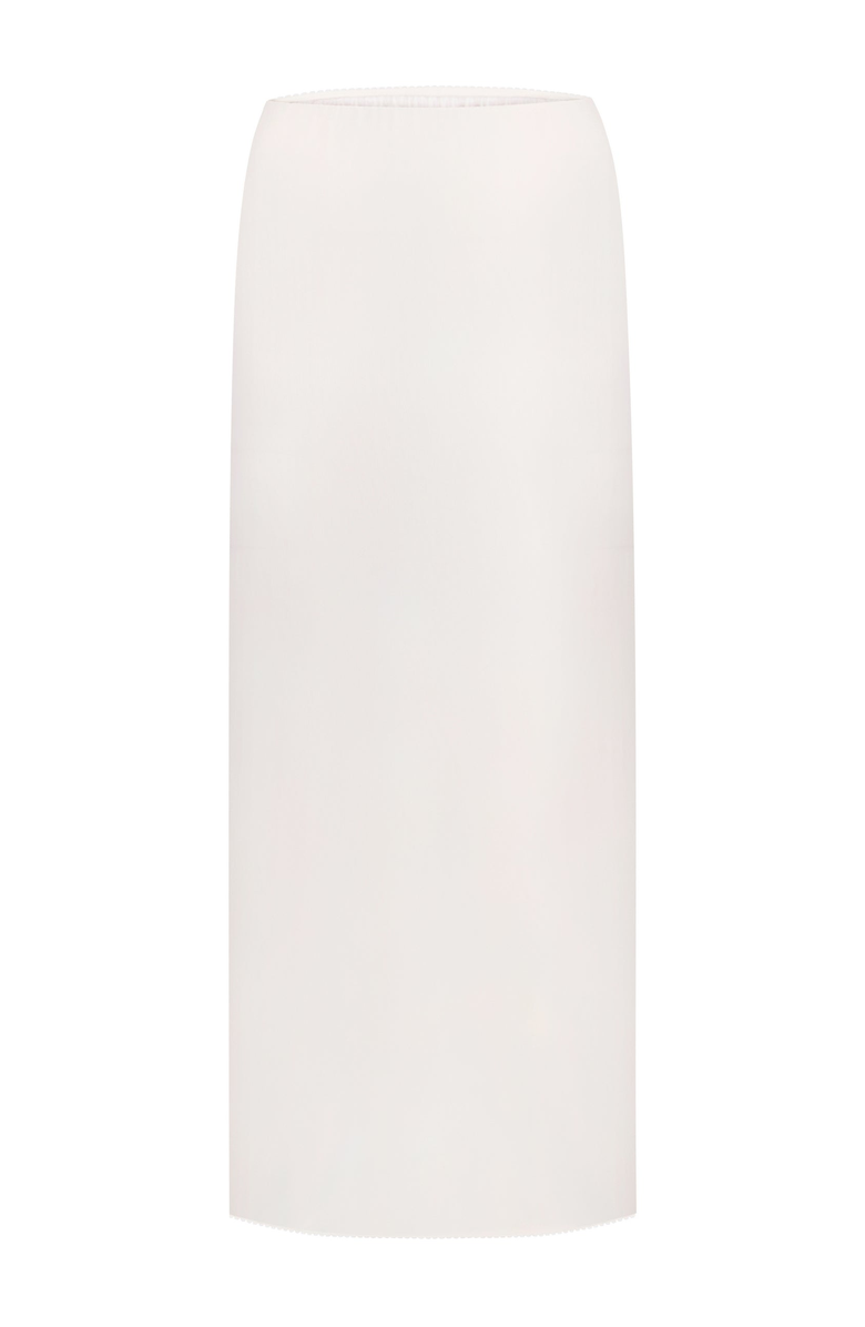 Malva Florea High-Waisted Column Skirt With Side Slit, Main, color, White