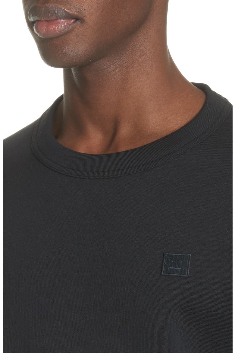 Fairview Face Crewneck Sweatshirt, Alternate, color, BLACK