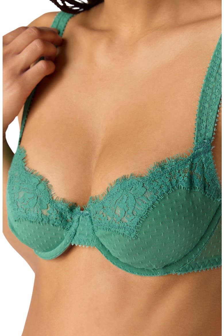 Fiona Underwire Lace Demi Bra, Alternate, color, FROSTY SPRUCE