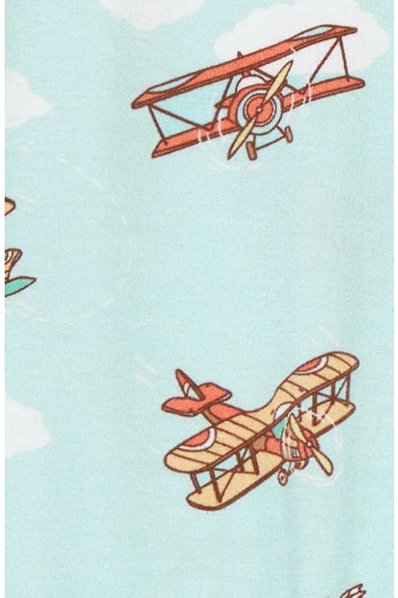 Baby Vintage Airplanes Convertible Footie, Alternate, color, AIRPLANES