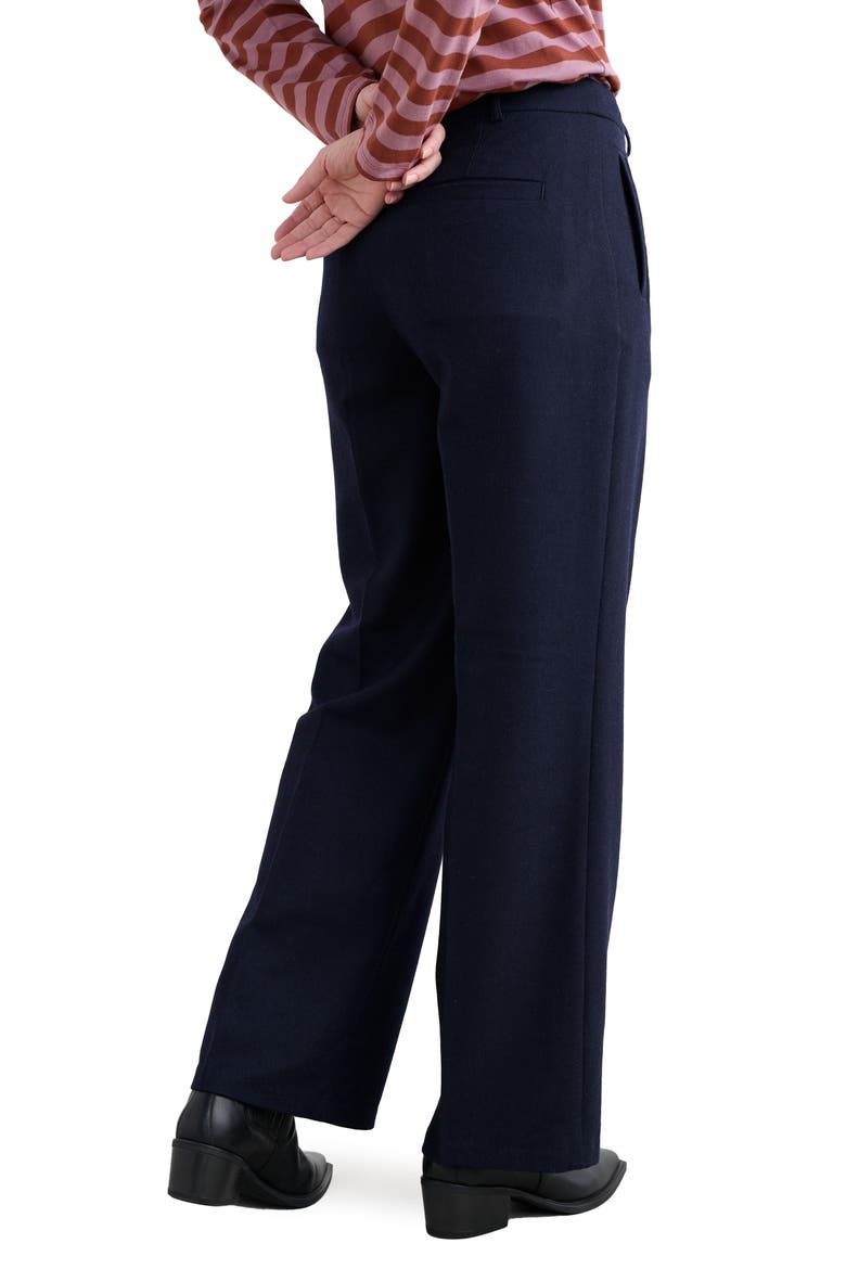 Lowena Straight Leg Recycled Wool Blend Pants, Alternate, color, MARITIME