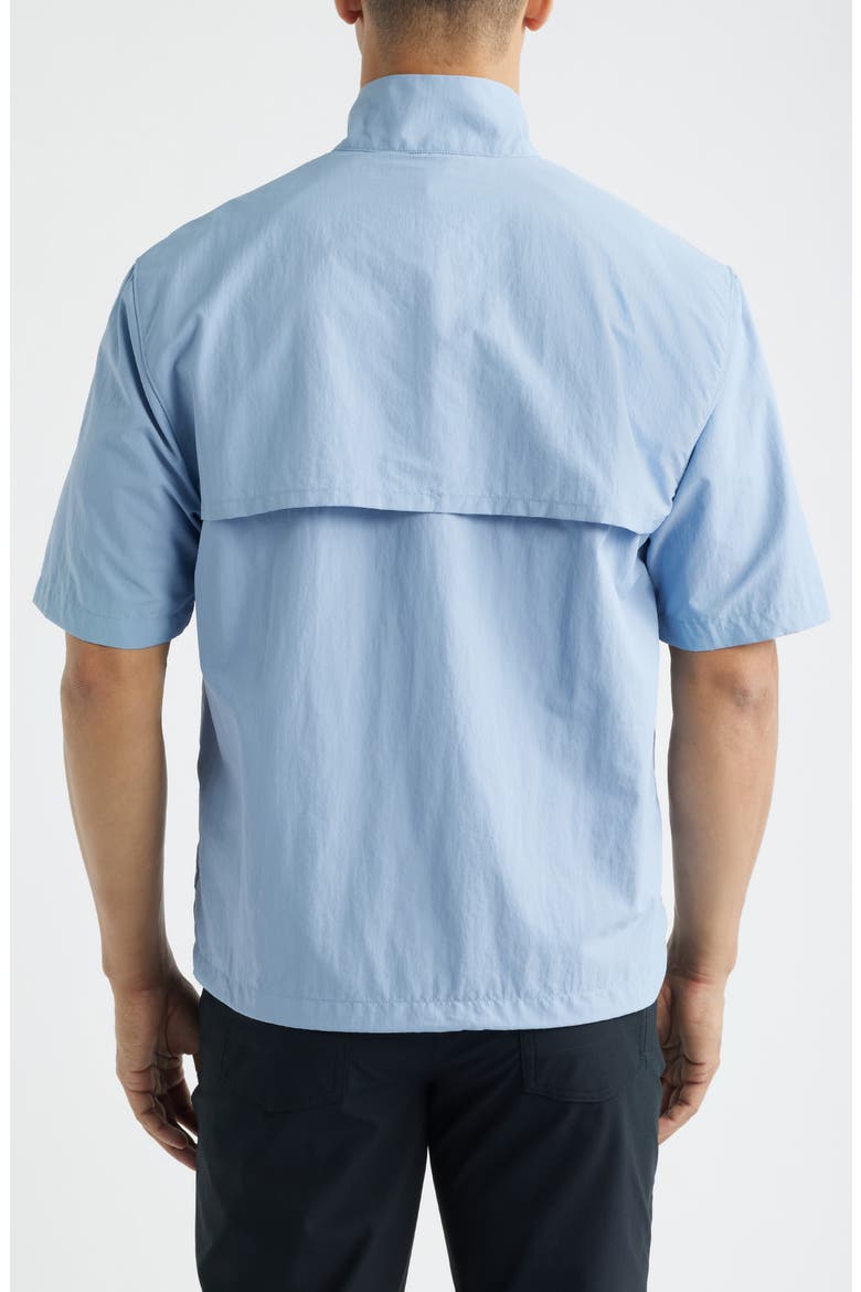 Golf Pro Short Sleeve Quarter Zip Top, Alternate, color, BLUE DEWDROP
