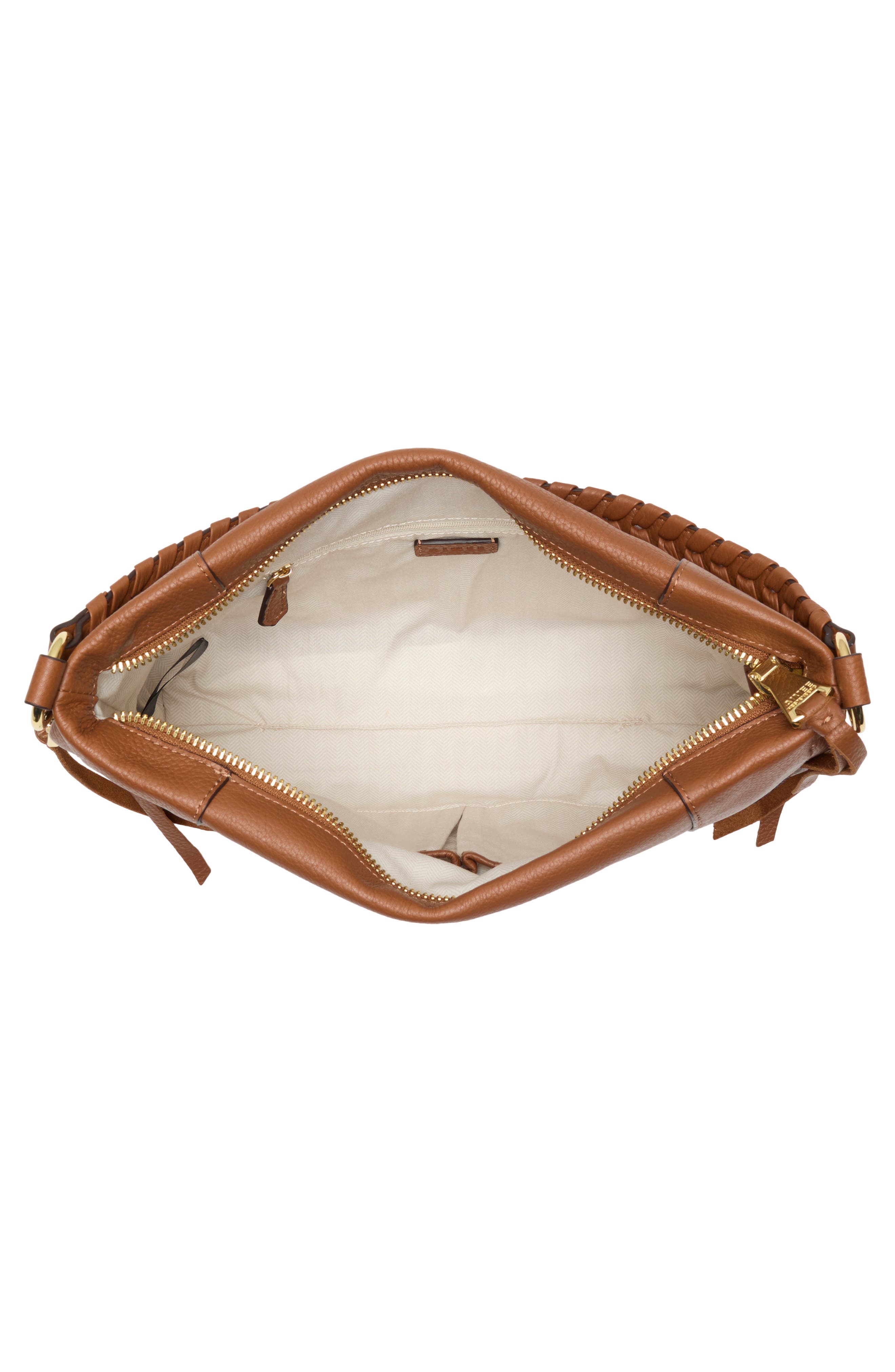 AIMEE Laila Convertible Leather Shoulder Bag, Alternate, color, Chestnut