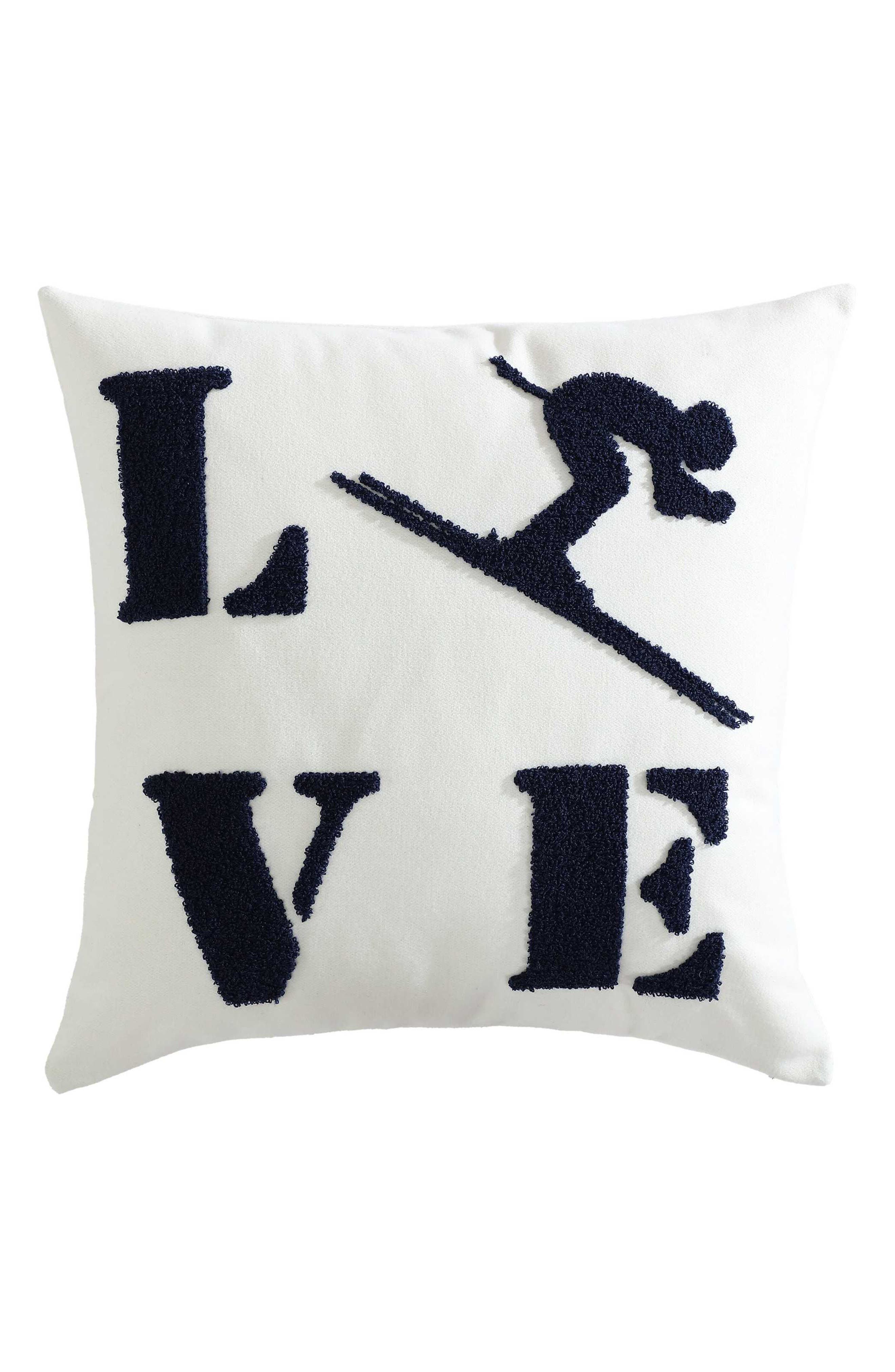 Eddie Bauer Love Ski Decorative Felt Accent Pillow