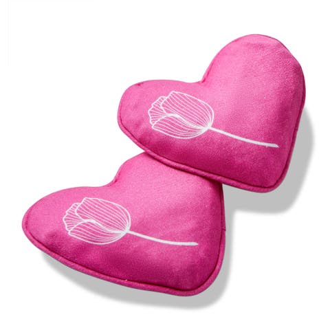 Poppy Hand Warmers S/2 Fuchsia Cotton Everyday