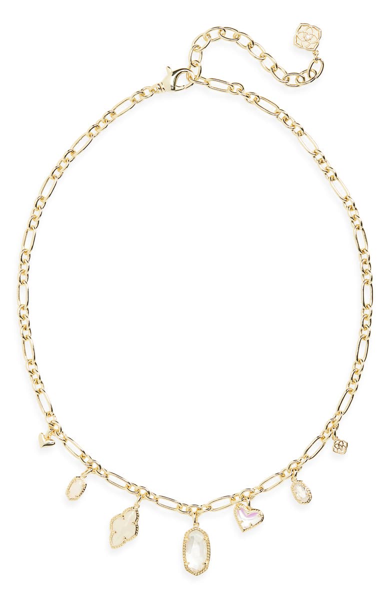 Kendra Scott Icon Charm Necklace, Main, color, Gold Neutral Mix