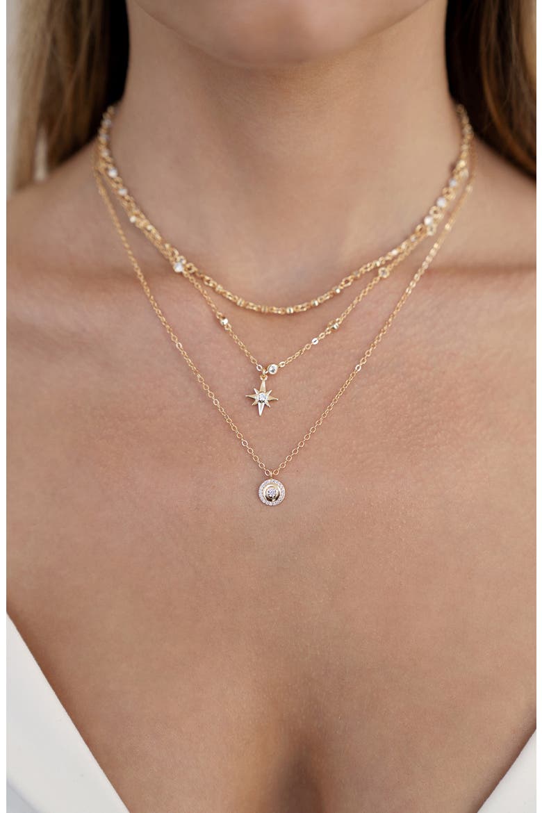 Celestial Layered Necklace, Main, color, GOLD