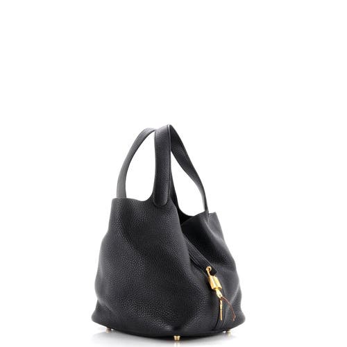 Pre-owned Hermes Hermes Picotin Lock Bag Clemence Mm In Black