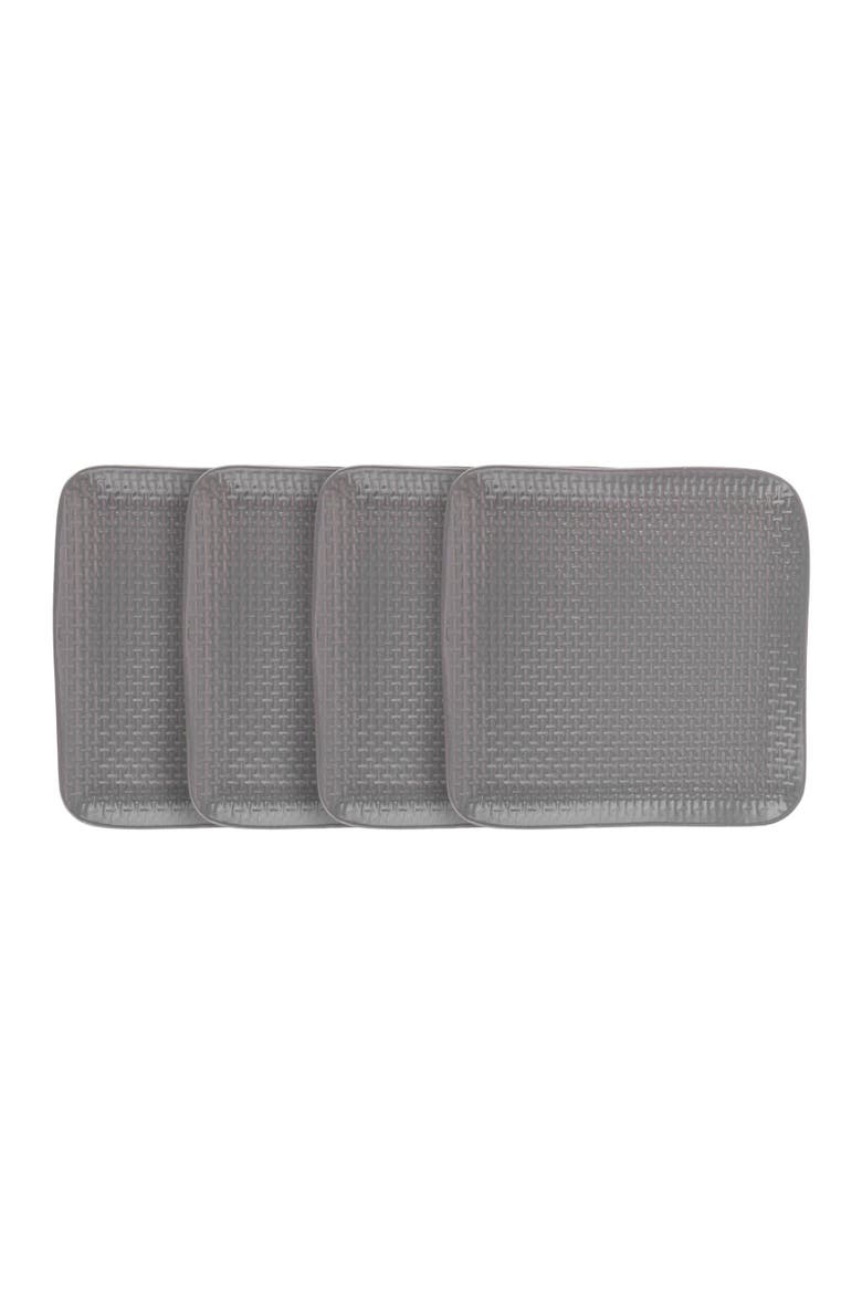 Olivia Stoneware 4-Piece Salad Plate Set, Main, color, Gray