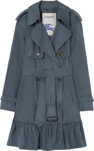 Burberry Short Silk Tillydrine Trench Coat