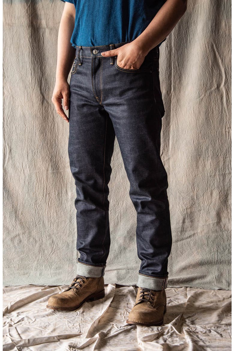 The Pen Slim Mammoth 17.5-Ounce Selvedge Jeans, Alternate, color, INDIGO RAW